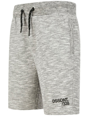 Pitsea Space Dye Cotton Blend Brushback Fleece Jogger Shorts in Grey - Dissident