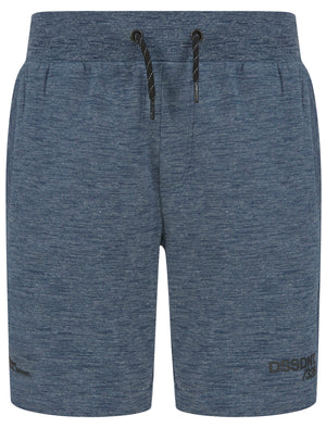 Pitsea Space Dye Cotton Blend Brushback Fleece Jogger Shorts in Sargasso Blue - Dissident
