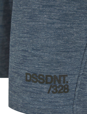 Pitsea Space Dye Cotton Blend Brushback Fleece Jogger Shorts in Sargasso Blue - Dissident