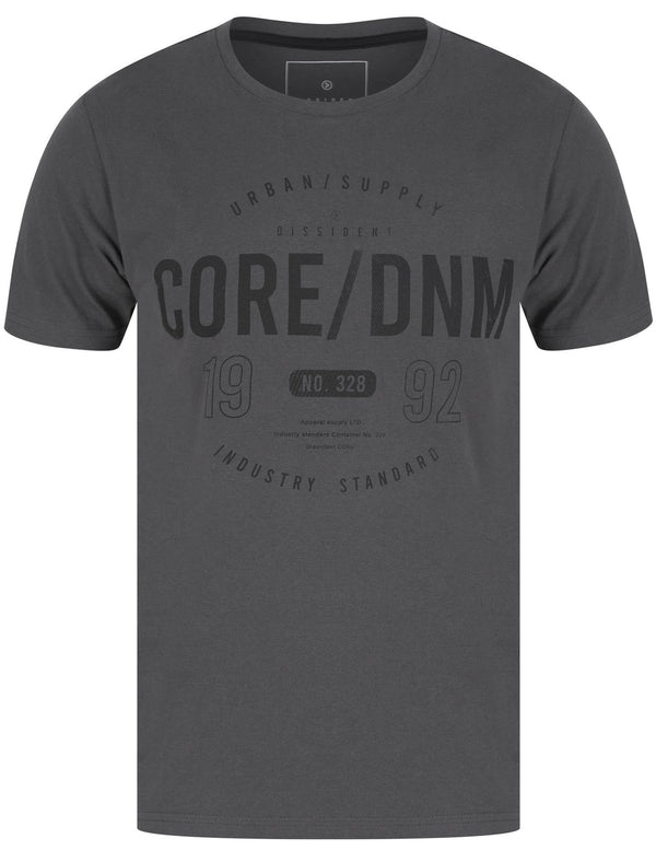 Rigg Motif Cotton Jersey T-Shirt In Asphalt Grey - Dissident