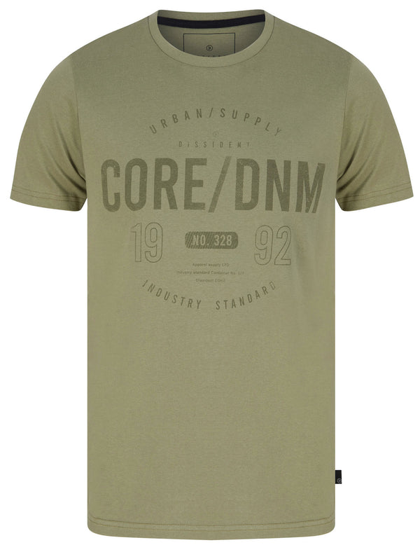 Rigg Motif Cotton Jersey T-Shirt In Deep Linchen - Dissident