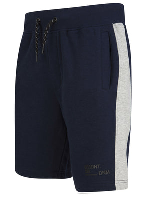 Thurlow Cotton Blend Jogger Shorts With Rear Zip Pocket in Sky Captain Navy  - Dissident