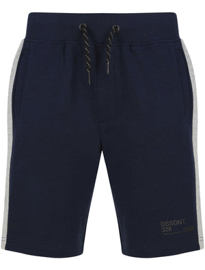 Thurlow Cotton Blend Jogger Shorts With Rear Zip Pocket in Sky Captain Navy  - Dissident