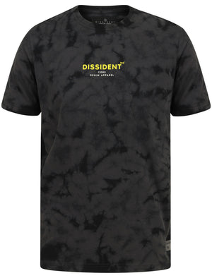 Antos Motif Tie Dye Cotton Jersey T-Shirt In Asphalt Grey - Dissident
