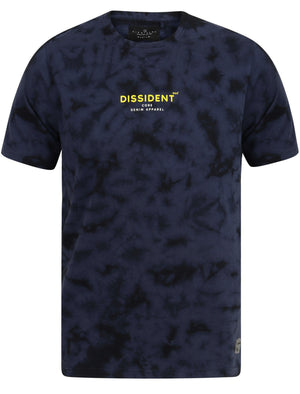 Antos Motif Tie Dye Cotton Jersey T-Shirt In Blue - Dissident