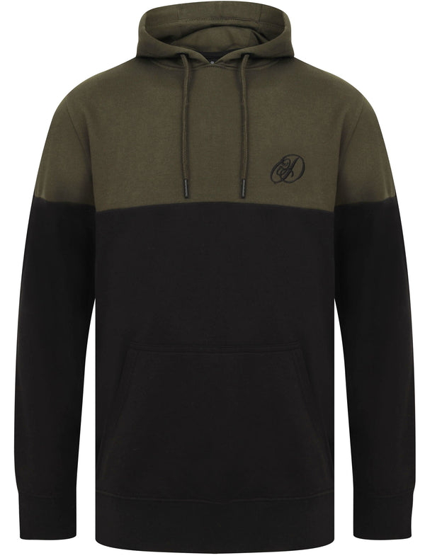 Volta Colour Block Cotton Blend Pullover Hoodie In Grape Leaf - Dissident