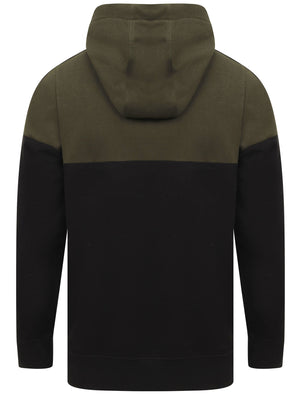 Volta Colour Block Cotton Blend Pullover Hoodie In Grape Leaf - Dissident