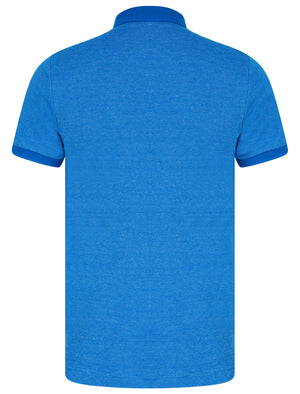 Bardell Cotton Jacquard Polo Shirt with Chest Pocket In Cobalt Skydiver - Kensington Eastside