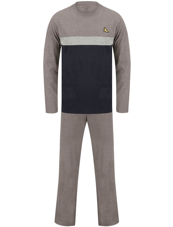 Erisa 2pc Long Sleeve Cotton Lounge Set in Mid Grey Marl - Kensington Eastside