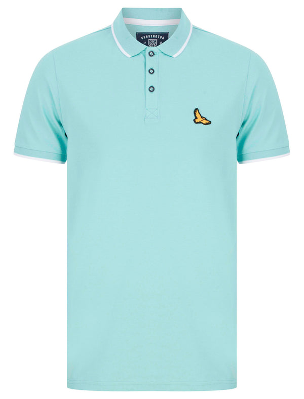 Ponsford Cotton Pique Polo Shirt in Aqua Haze - Kensington Eastside