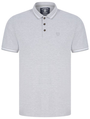 Primus Cotton Birdseye Pique Polo Shirt In Light Grey Marl - Kensington Eastside