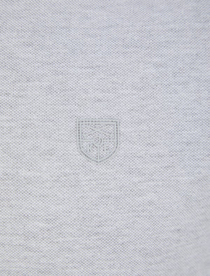 Primus Cotton Birdseye Pique Polo Shirt In Light Grey Marl - Kensington Eastside