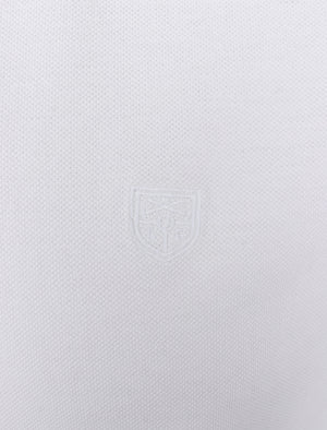 Stable Cotton Pique Polo Shirt with Tipping in Bright White - Kensington Eastside