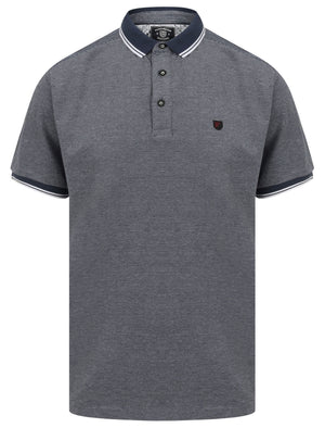 Goldsmith Jacquard Jersey Polo Shirt with Tipping In Bright White - Kensington Eastside