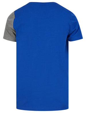 Edgar Cut & Sew Cotton Jersey T-Shirt in Sea Surf Blue - Le Shark