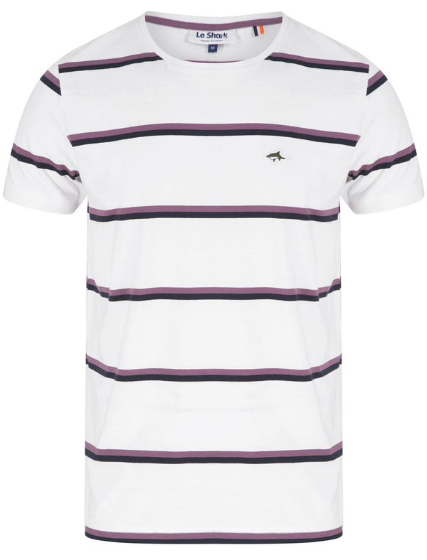 Joseph Striped Cotton Jersey T-Shirt in Optic White - Le Shark