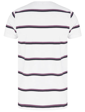 Joseph Striped Cotton Jersey T-Shirt in Optic White - Le Shark