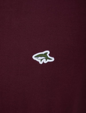 Louis Cotton Pique Polo Shirt in Winetasting - Le Shark