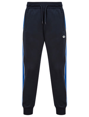 Mitch Pant Joggers with Colour Block Side Panels In Sky Captain Navy - Le Shark