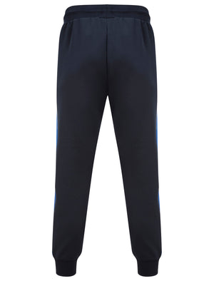 Mitch Pant Joggers with Colour Block Side Panels In Sky Captain Navy - Le Shark