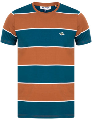 Nolan Striped Cotton Jersey T-Shirt in Bisque - Le Shark