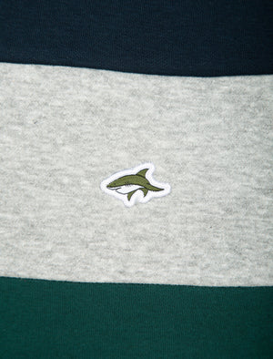 Paul Colour Block Cotton Blend Fleece Sweatshirt in Dune Bug - Le Shark