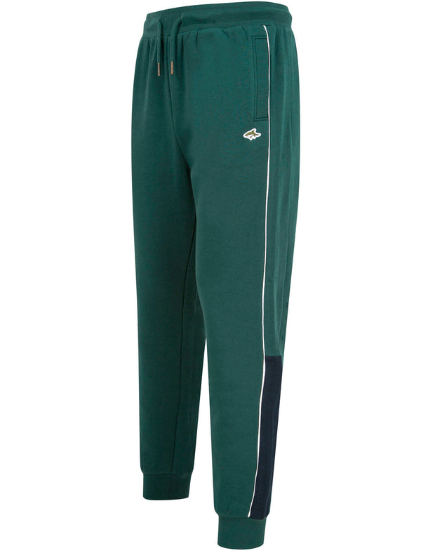 Vaskez Brushback Fleece Cuffed Joggers with Piping in Dune Bug - Le Shark