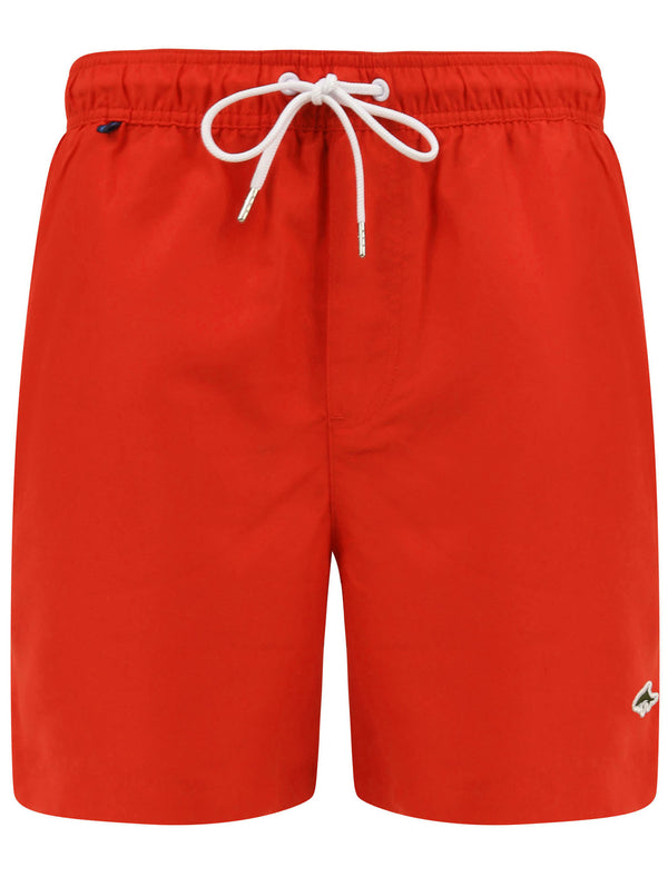 Bramble Basic Microfibre Swim Shorts In Mars Red - Le Shark