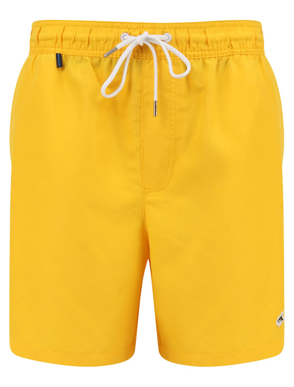 Bramble Basic Microfibre Swim Shorts In Solar Yellow - Le Shark