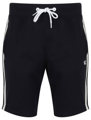 Mellish Jogger Shorts with Striped Side Panel Detail in Sky Captain Navy - Le Shark