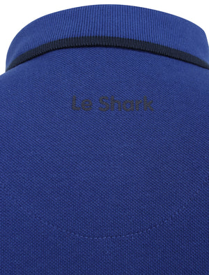 Midhurst 2 Tipped Cotton Pique Polo Shirt In Mazarine Blue - Le Shark