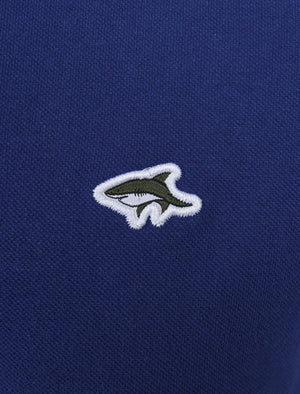 Midhurst 2 Tipped Cotton Pique Polo Shirt In Mazarine Blue - Le Shark