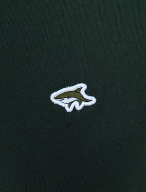 Midhurst 2 Tipped Cotton Pique Polo Shirt In Pine Grove - Le Shark