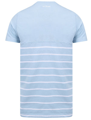 Minting Cotton Jersey Striped T-Shirt In Angel Falls Blue - Le Shark