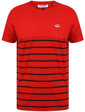 Minting Cotton Jersey Striped T-Shirt In Barados Cherry - Le Shark