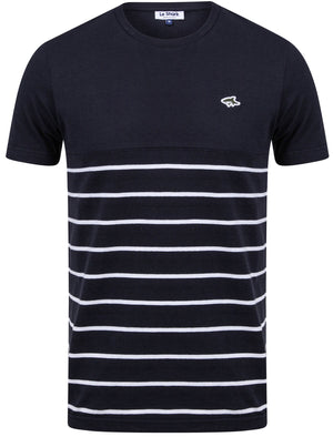 Minting Cotton Jersey Striped T-Shirt In Sky Captain Navy - Le Shark