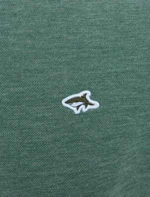 Morrish 2 Cotton Marl Birdseye Pique Polo Shirt In Hunter Green - Le Shark