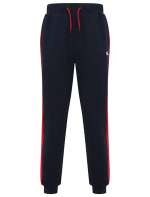 Padfield Cuffed Joggers with Coloured Side Panel Detail in Scarlet Sage - Le Shark