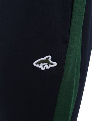 Parfett Jogger Shorts with Coloured Side Panel Detail in Hunter Green - Le Shark