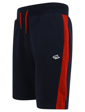 Parfett Jogger Shorts with Coloured Side Panel Detail in Scarlet Sage - Le Shark