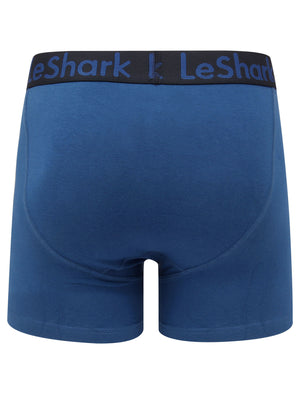 Peace (2 Pack) Boxer Shorts Set in Limoges Blue / Sky Captain Navy - Le Shark