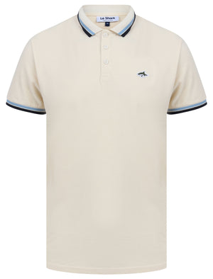 Waterloo Cotton Pique Polo Shirt with Tipping in Cornfield - Le Shark