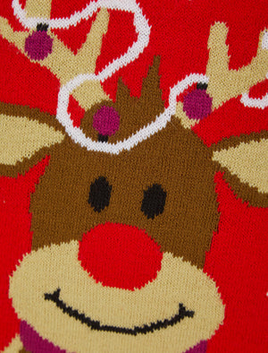 Girls reindeer christmas on sale jumper