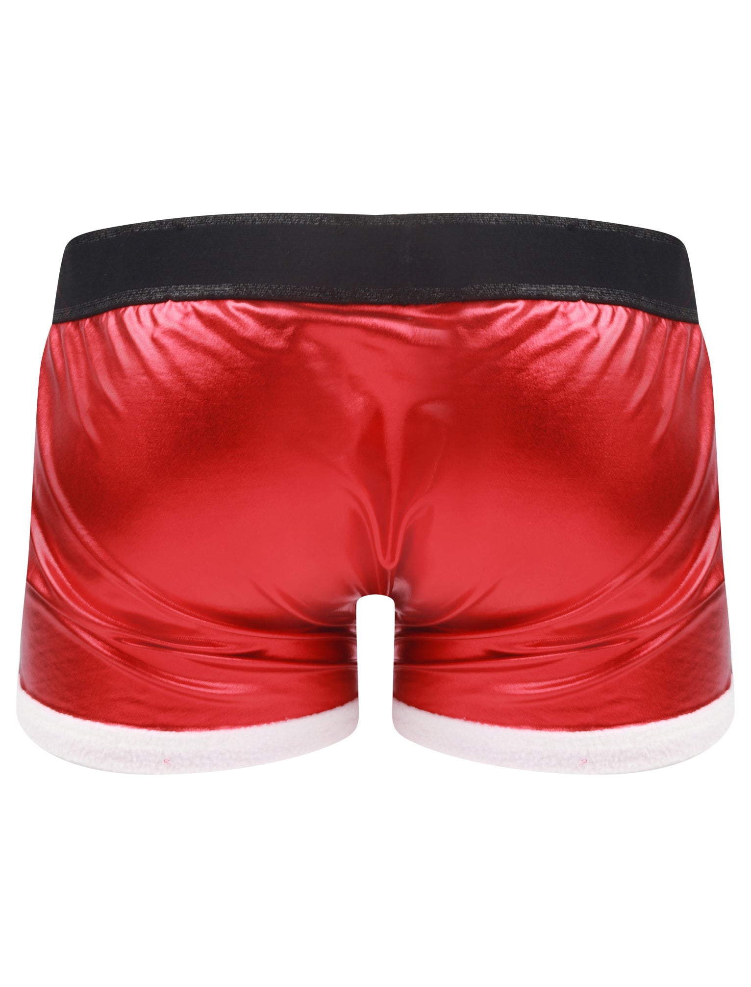 Metallic Santa Pants Novelty Boxer Shorts in Red Merry Christmas Tokyo Laundry