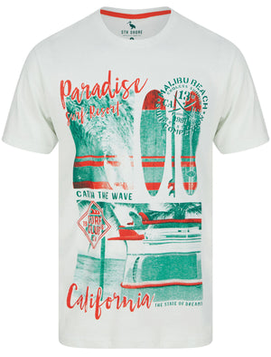 Dream State Motif Cotton Jersey T-Shirt in Hint Of Mint - South Shore