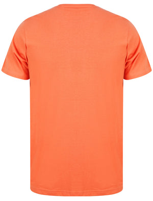 Honolulu Motif Cotton Jersey T-Shirt in Burnt Sienna Red - South Shore