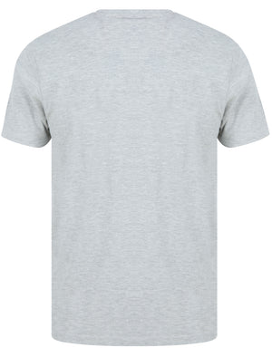 Honolulu Motif Cotton Jersey T-Shirt in Light Grey Marl - South Shore