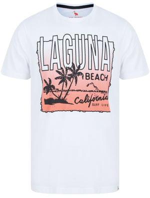 Laguna Motif Cotton Jersey T-Shirt in Bright White - South Shore