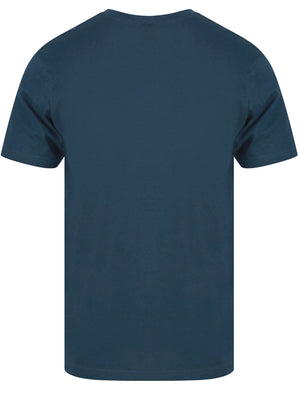 Motor 11 Motif Cotton Jersey T-Shirt in Insignia Blue - South Shore