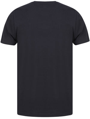 NY Custom Motif Cotton Jersey T-Shirt in Jet Black - South Shore